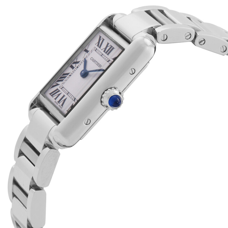 Cartier Tank Quartz Small Model Silver Dial Ladies Watch WSTA0107