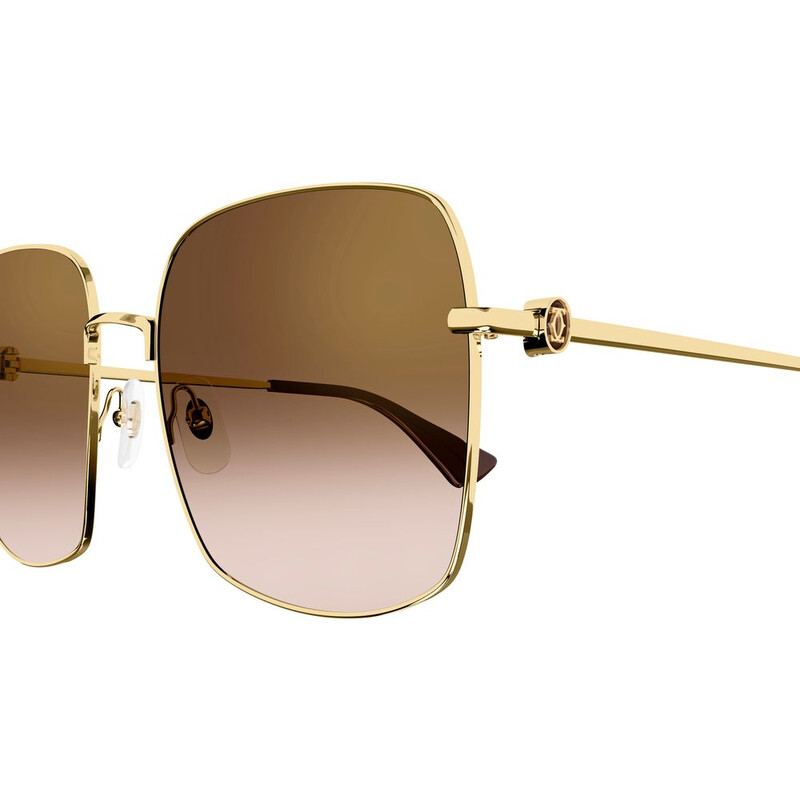 Cartier Trinity Brown Gradient with Gold Flash Mirror Square