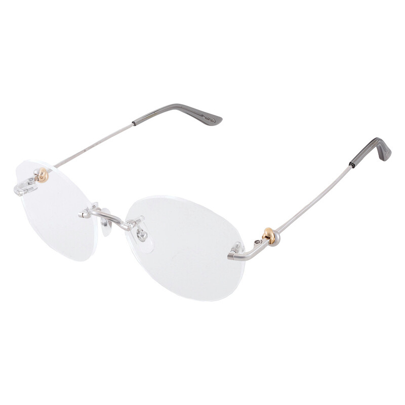 Cartier トリニティ Cartier Trinity Demo Oval Ladies Eyeglasses CT0376O 002 56