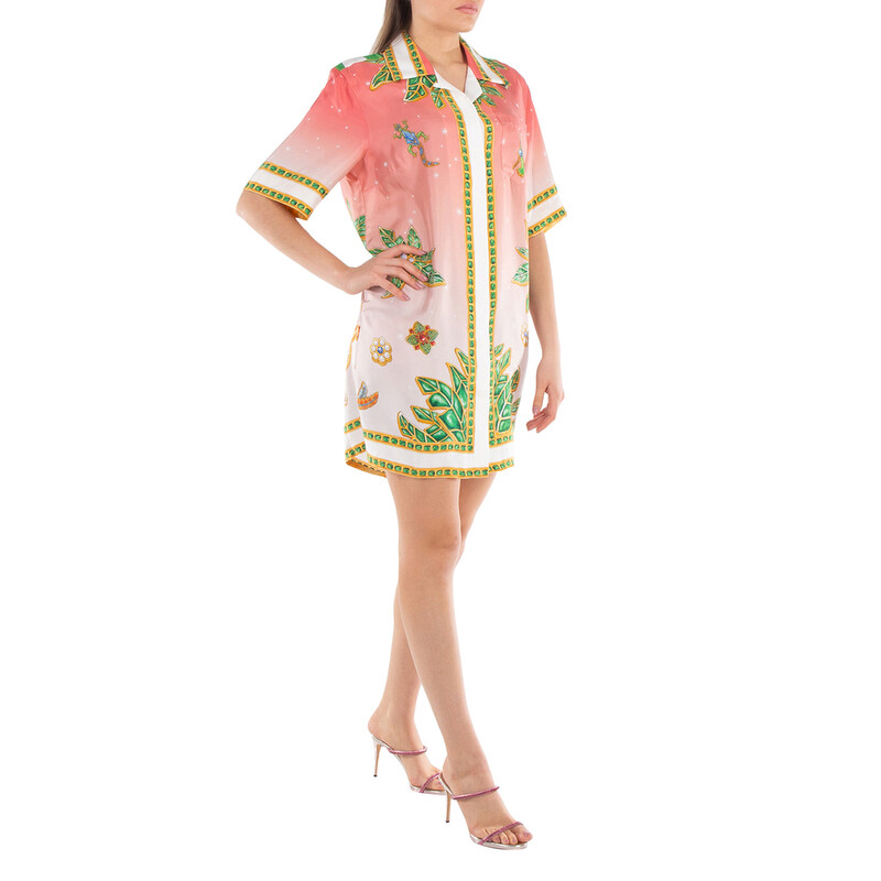 Casablanca Ladies Pink Joyaux D'Afrique Silk Shirt, Brand Size 34