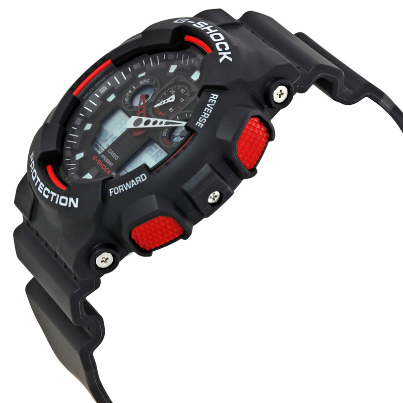 Casio G-Shock Black Resin Strap Men's Watch GA100-1A4 079767443924