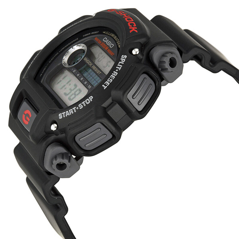 Casio G Shock Digital Dial Black Resin Men's Watch DW9052-1V