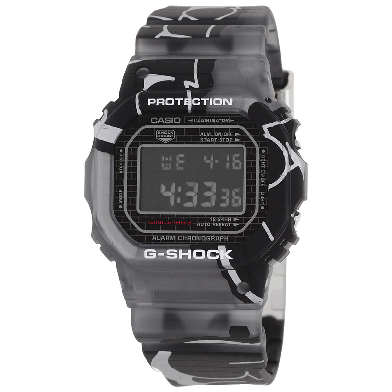 Casio G-Shock 5000 Series Alarm Quartz Digital Black Dial Watch DW