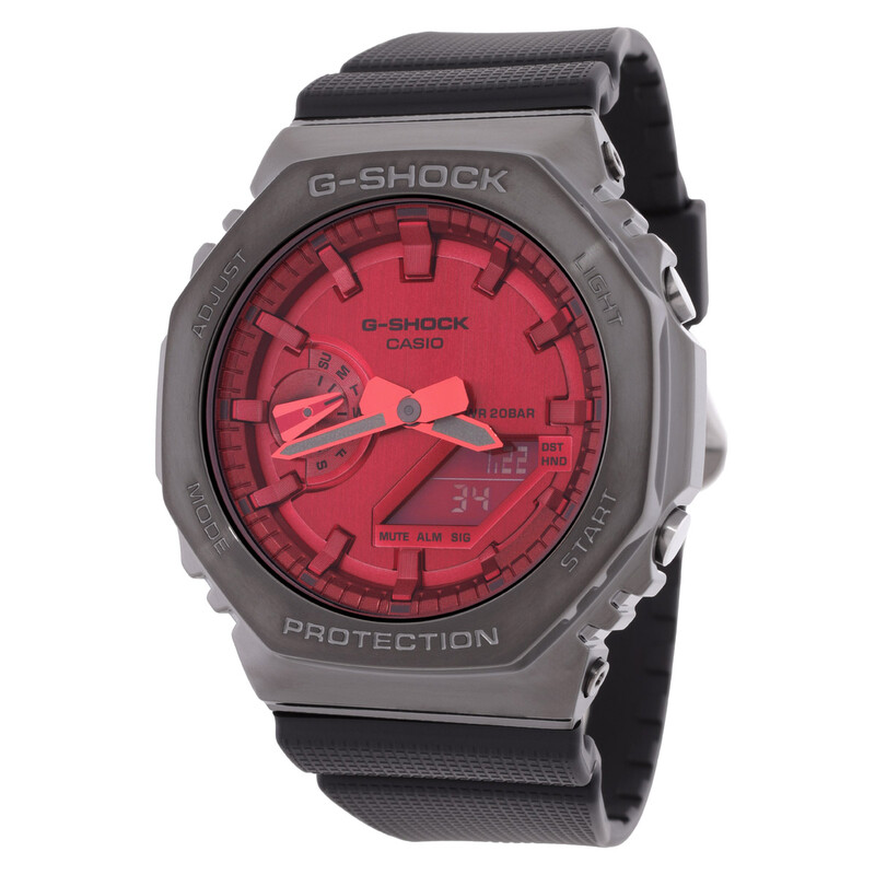Casio G-Shock Alarm World Time Quartz Analog-Digital Red Dial
