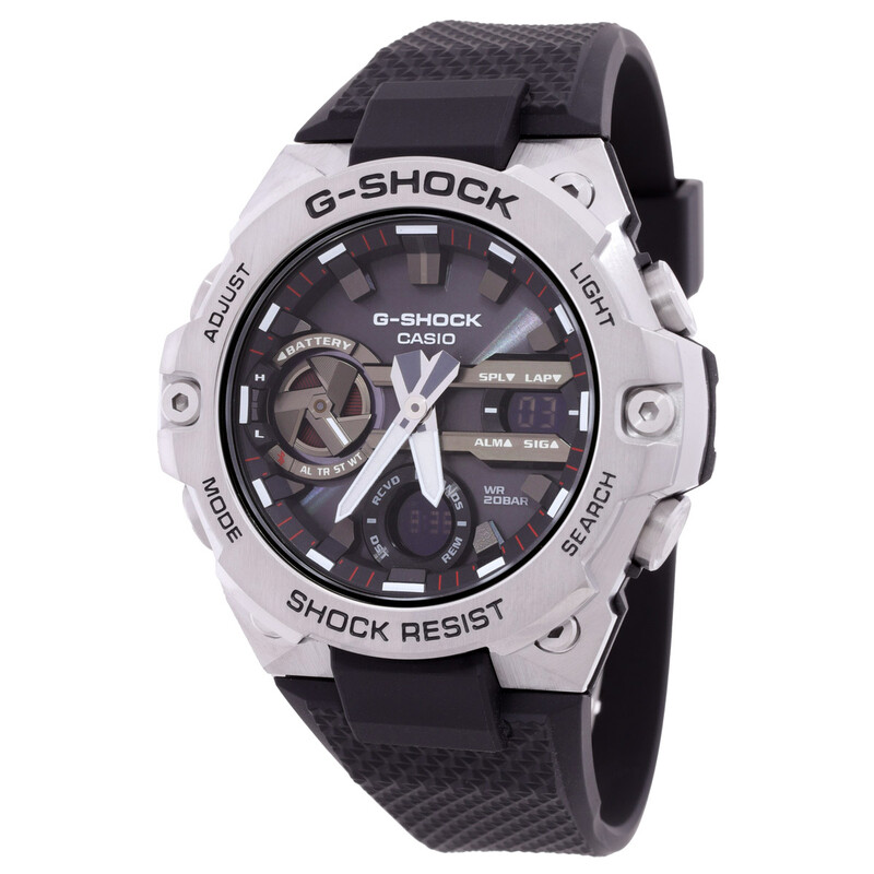 Casio G-Steel Alarm World Time Quartz Analog-Digital Black Dial