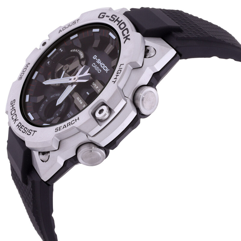 Casio G-Steel Alarm World Time Quartz Analog-Digital Black Dial