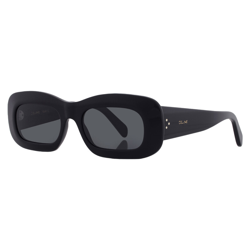 Celine 3 DOTS Smoke Rectangular Ladies Sunglasses CL40294I 01A 53