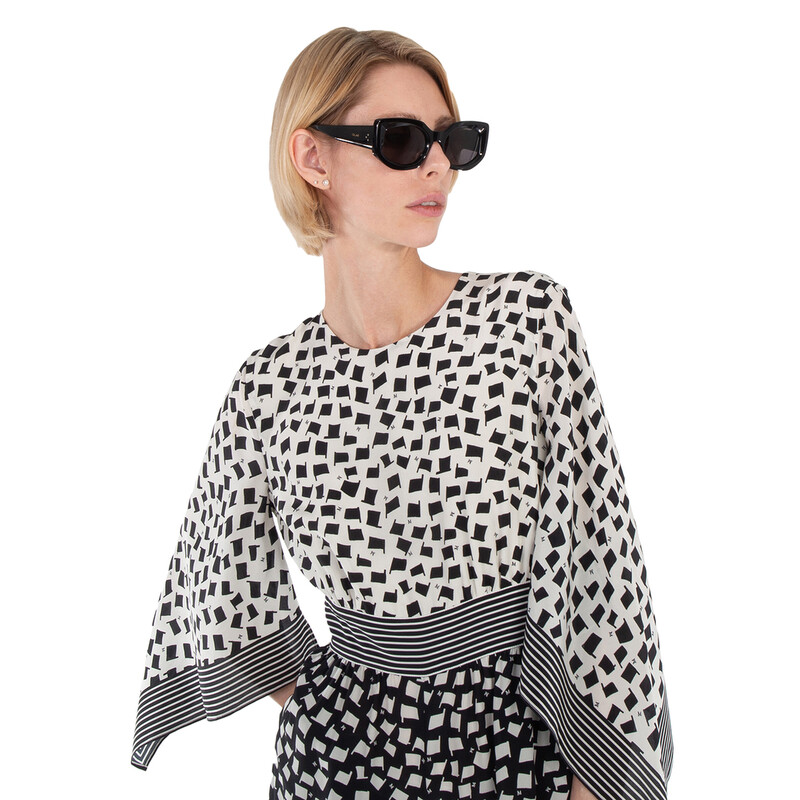 Celine Bold 3 Dots Grey Cat Eye Ladies Sunglasses CL40277I 01A 54