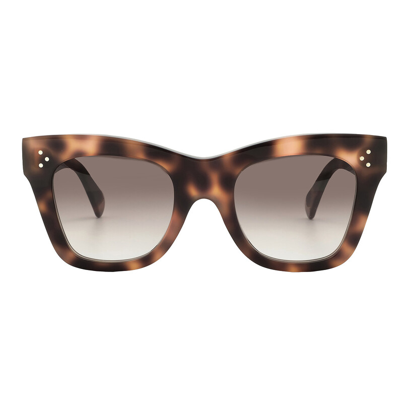 Celine Bold 3 Dots Grey Gradient Cat Eye Ladies Sunglasses 
