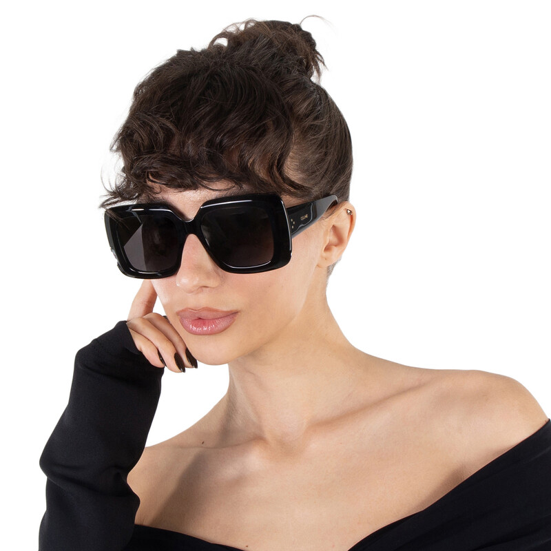 Celine Bold 3 Dots Grey Square Ladies Sunglasses CL40263I 01A 54