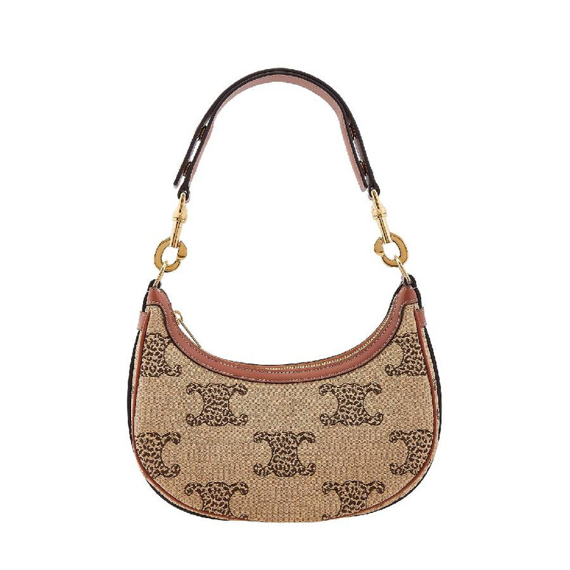 Celine Leopard Triomphe Medium Ava Strap Bag 196922FTQ.02NT
