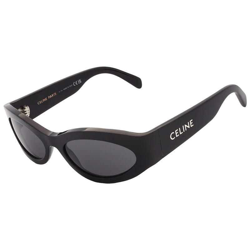 Celine Monochroms Grey Oval Ladies Sunglasses CL40288I 01A 56