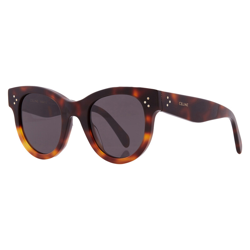 Celine Smoke Round Ladies Sunglasses CL4003IN 53A 48 192337111150