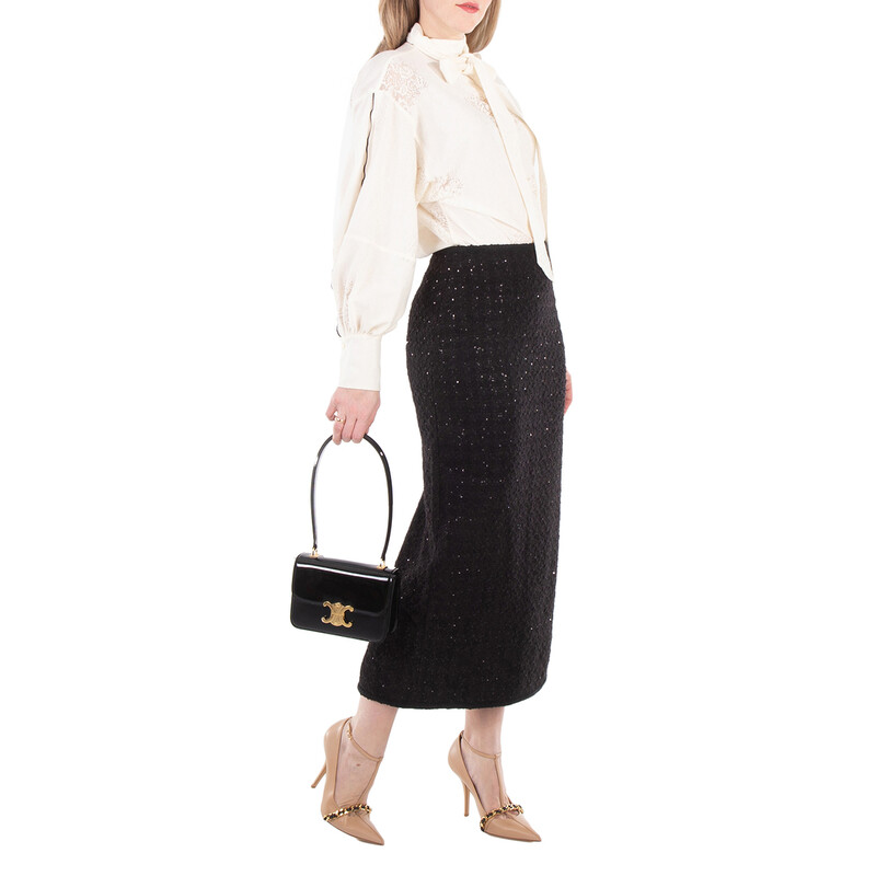 Celine Teen Garance Bag In Patent Calfskin - Black 118053FYE.38NO