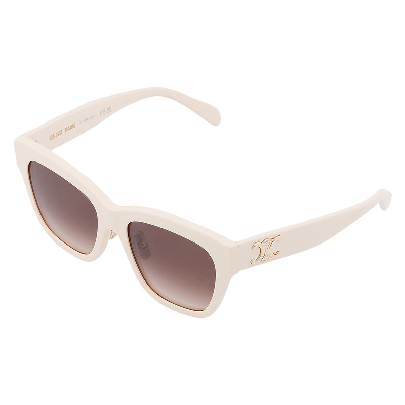 Celine Cream/Ivory Cat-Eye Sunglasses - CL401871 25f with Brown Gradient Lense Celine White CL401871 Cate Eye Sunglasses Celine | TLC main image 4