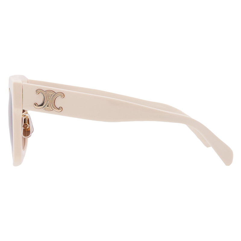 Celine Cream/Ivory Cat-Eye Sunglasses - CL401871 25f with Brown Gradient Lense Celine White CL401871 Cate Eye Sunglasses Celine | TLC main image 2