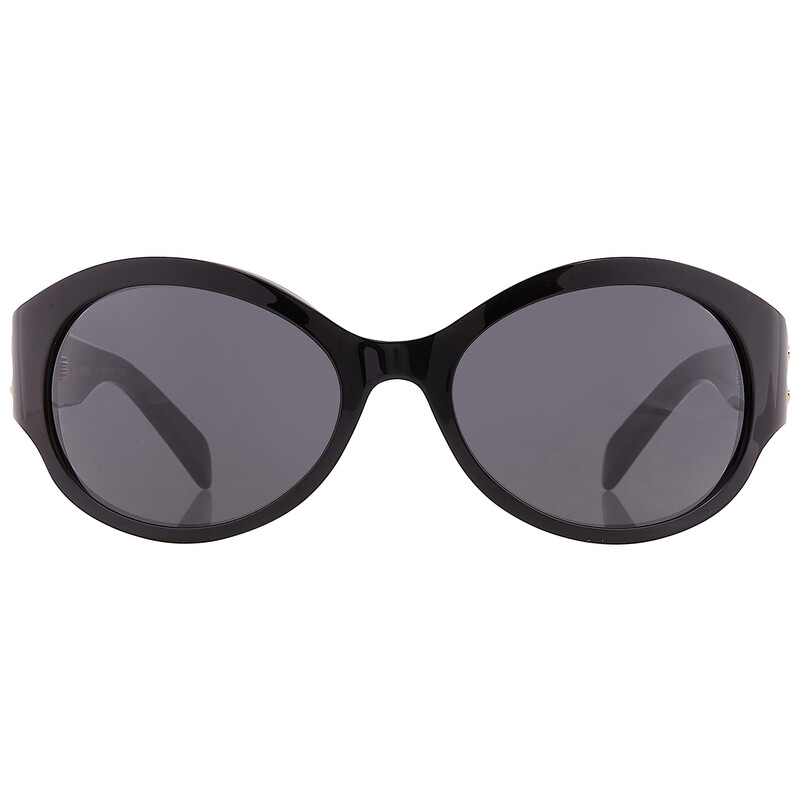 Celine Triomphe Smoke Oval Ladies Sunglasses CL40271I 01A 62