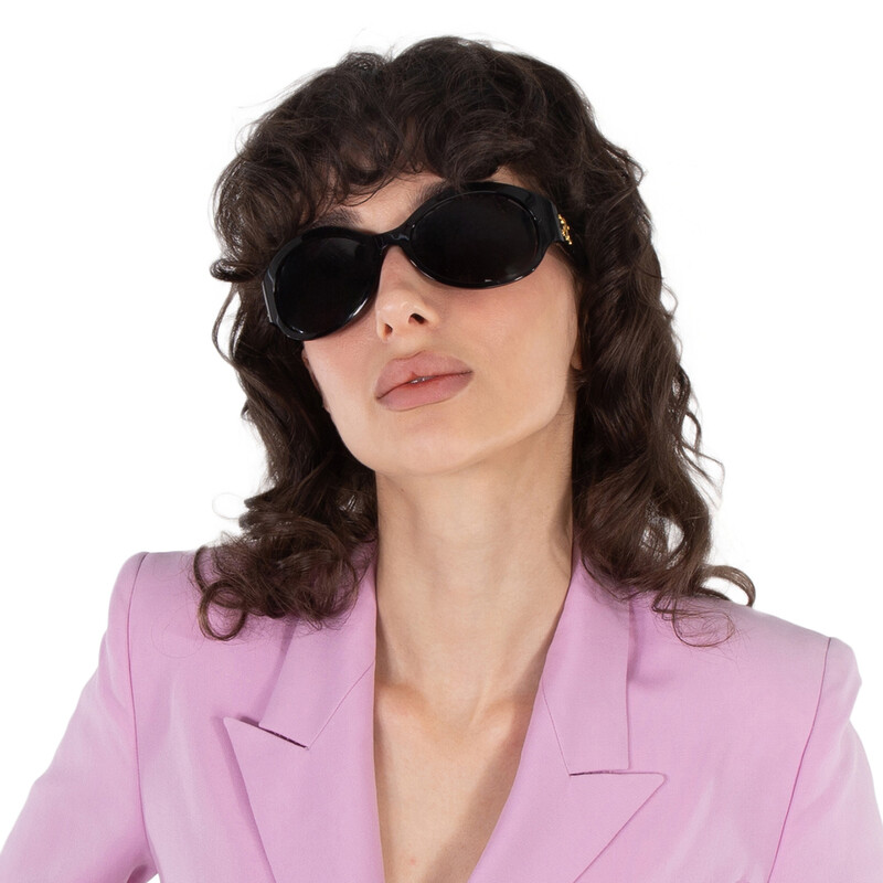 Celine Triomphe Smoke Oval Ladies Sunglasses CL40271I 01A 62
