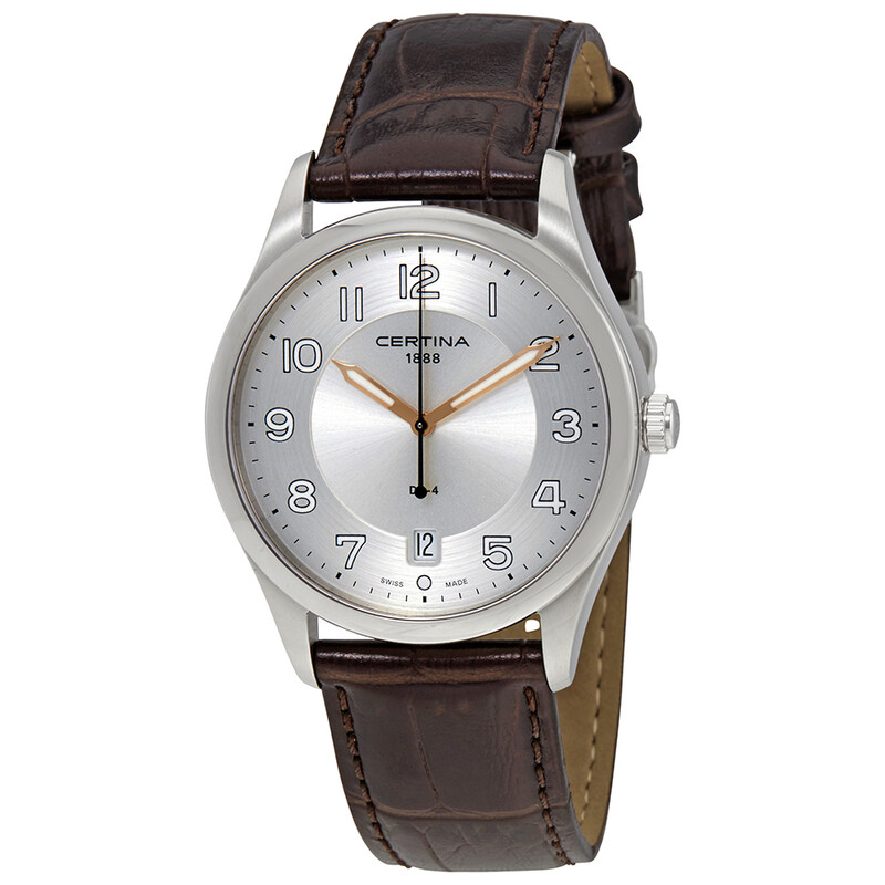 Certina DS-4 Silver Dial Black Leather Watch C022.410.16.030.01