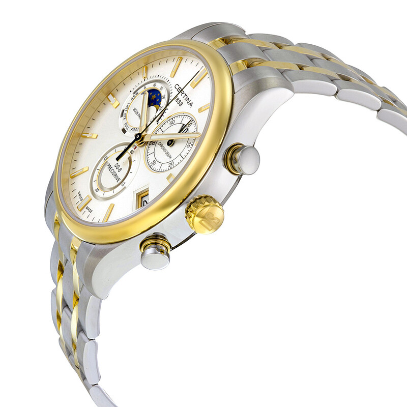 Certina DS-8 Chrono Moonphase Silver Dial Two-tone Men's Watch