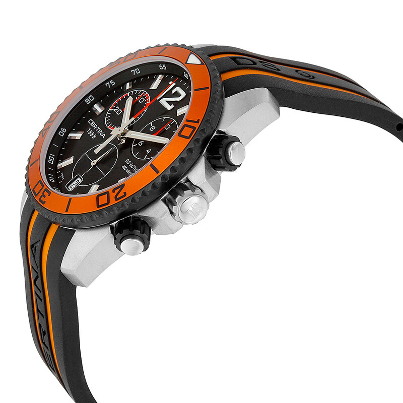 Certina DS Action Quartz Chronograph Black Dial Men's Watch