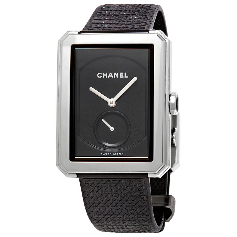 Chanel Boy-Friend Black Guilloche Dial Ladies Hand Wound Watch