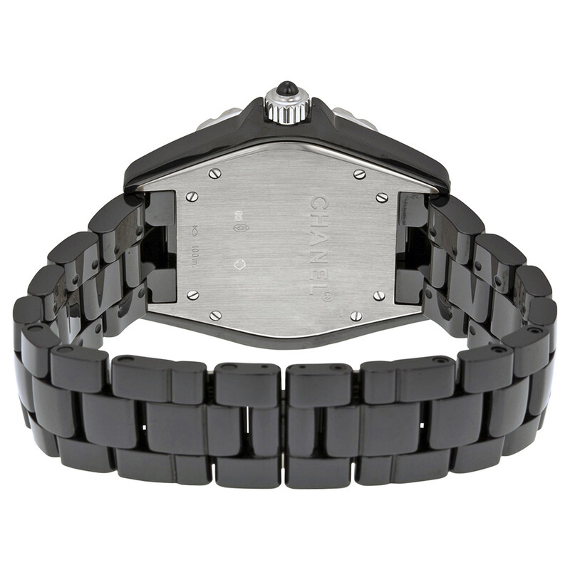 Chanel J12 Automatic Black Diamond Dial Black Ceramic Men's Watch
