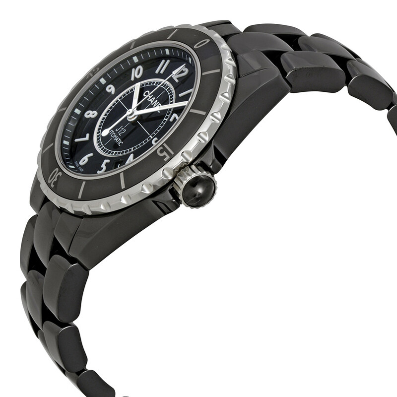 Chanel J12 Black Ceramic Automatic Midsize Unisex Watch H0685