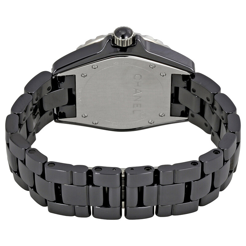 ブロイドインゴットCHANEL J12 H0685 Chanel J12 Black Ceramic Automatic Midsize Unisex Watch H0685