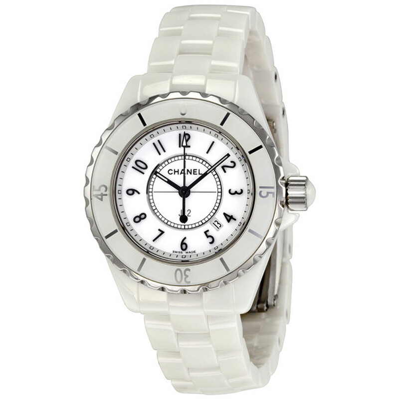 Chanel J12 Quartz White Dial Ladies Watch H0968 3599590285418