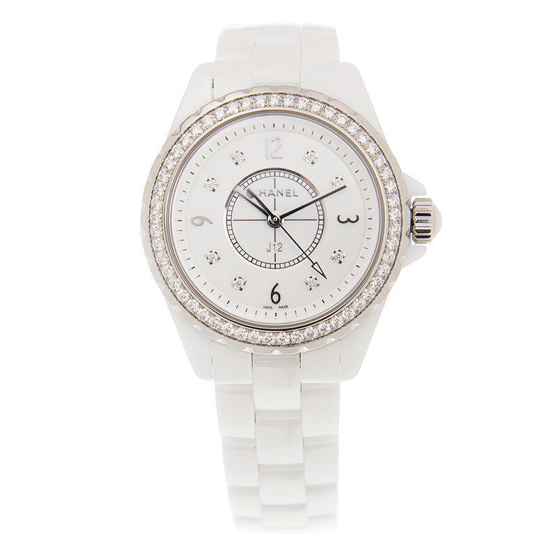 シャネル 腕時計 H3110 Chanel J12 White Dial White Ceramic Ladies Watch H3110