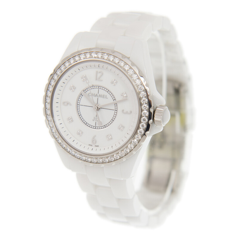 Chanel J12 White Dial White Ceramic Ladies Watch H3110  display picture 2