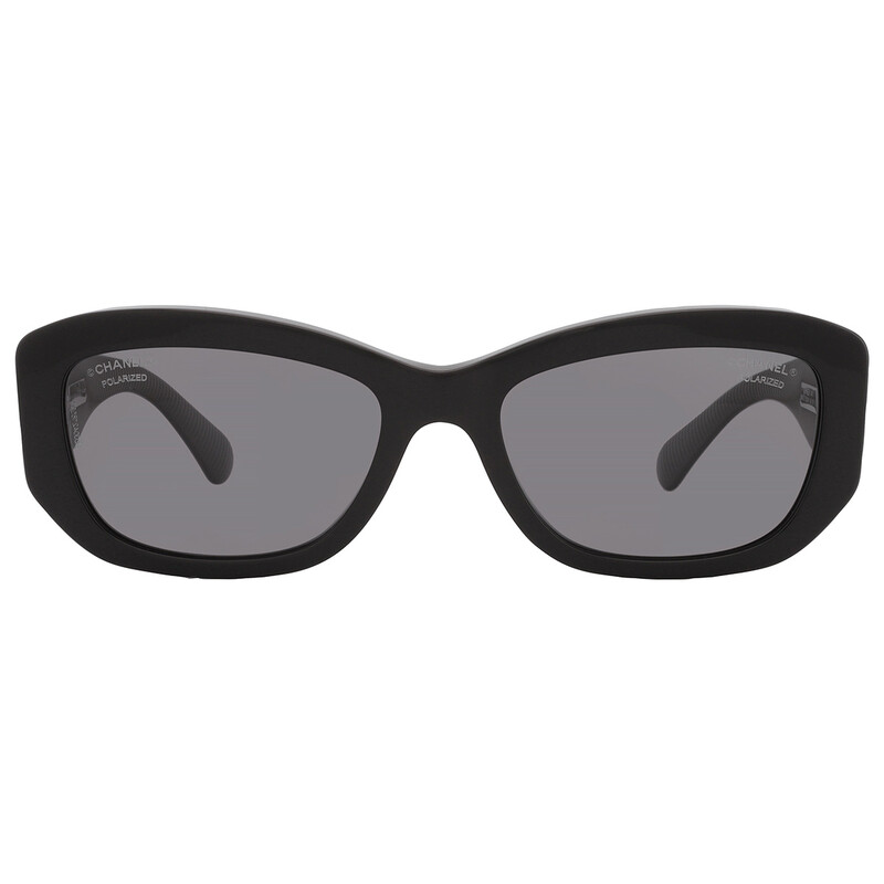 Chanel Polarized Grey Cat Eye Ladies Sunglasses CH5493 C888/T8 55