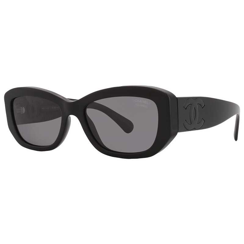 Chanel Polarized Grey Cat Eye Ladies Sunglasses CH5493 C888/T8 55