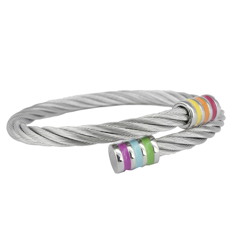Cable Bangles Charriol Celtic Rainbow Stainless Steel Cable Bangle, Size XL 04-101 ...