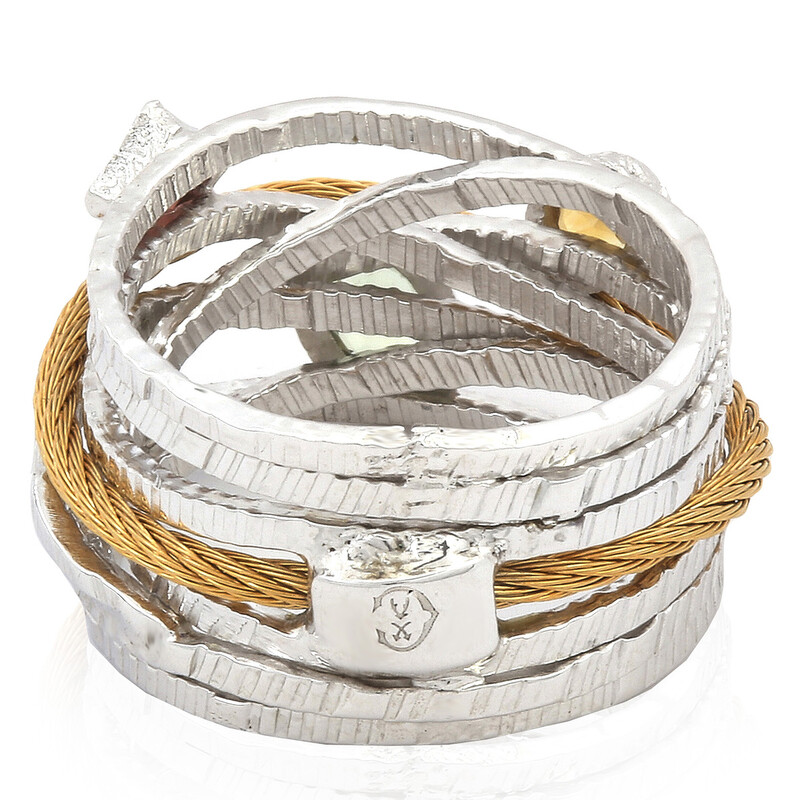 Charriol Tango Sapphire Garnet Citrine Stainless Steel Yellow PVD Cable ...