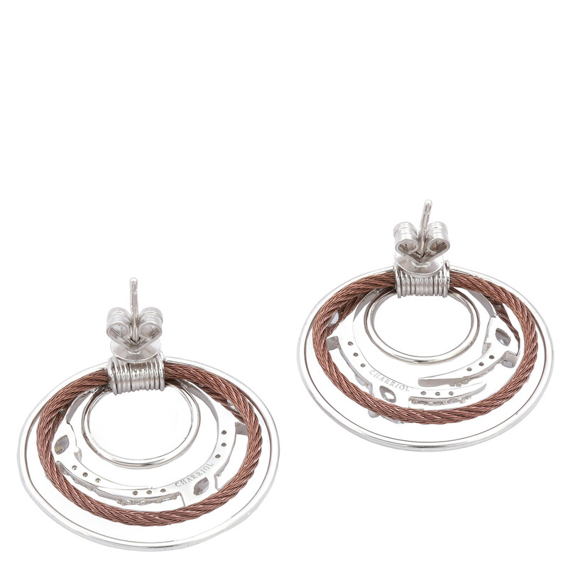 Charriol Tango White CZ Stones Stainless Steel Bronze PVD Cable ...