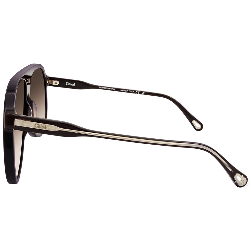 Chloe Dannie Brown Burgundy Gradient Aviator Sunglasses CH0128S NWOT - RARE Chloé Dannie CH0128S 001 62 Sunglasses | Shade Station main image 3