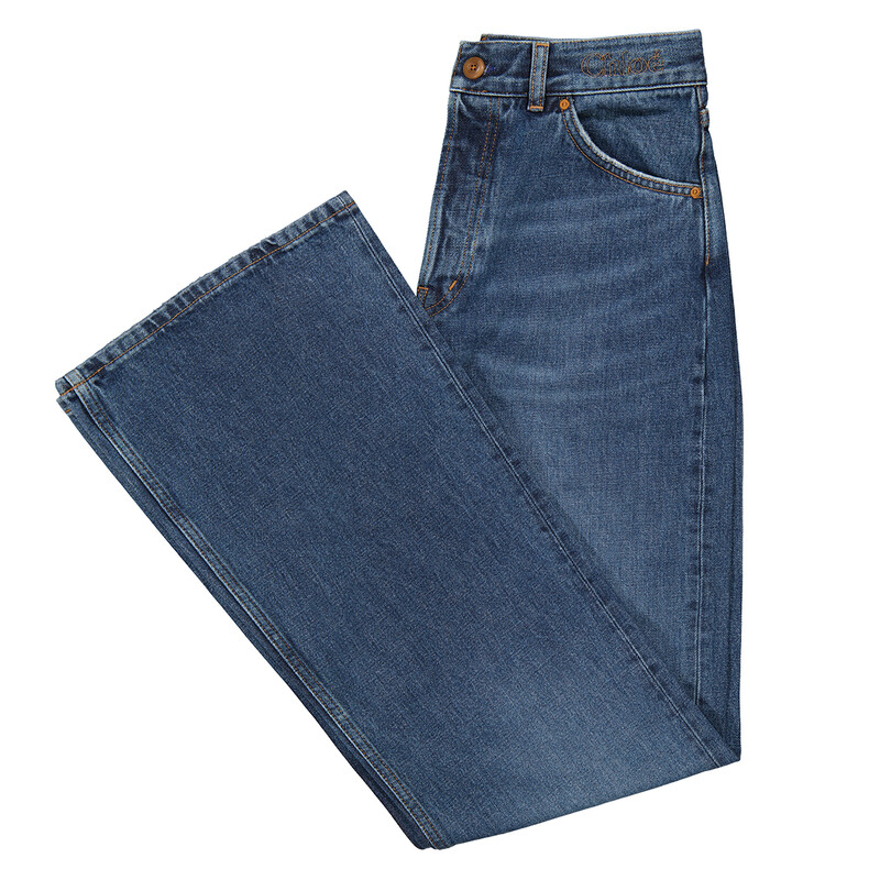 Chloé Ladies Denim Flare Pinatubo Flared Jeans, Waist Size 30