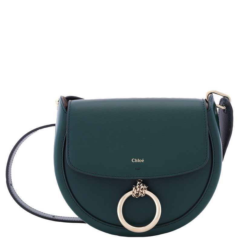 Chloé Ladies Marble Green Arlene Leather Crossbody Bag