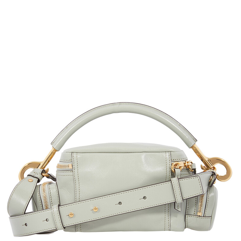 Chloé Small Camera Bag In Shiny Leather CHC24AS534N83-SEA GRASS