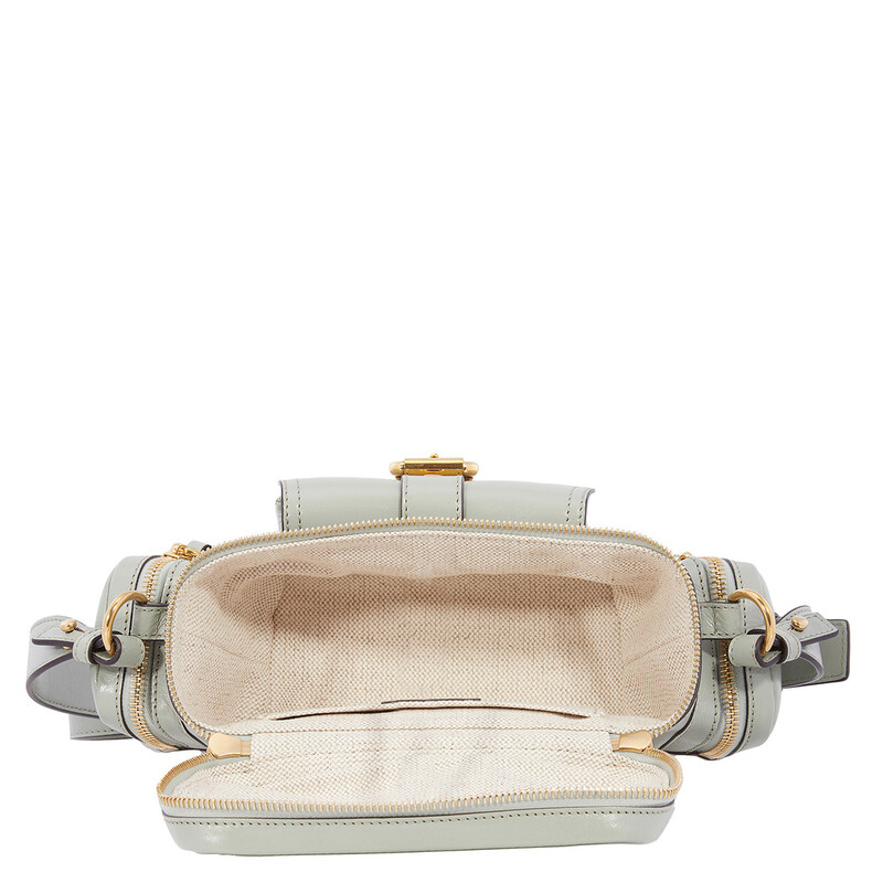 Chloé Small Camera Bag In Shiny Leather CHC24AS534N83-SEA GRASS