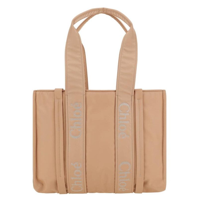 chloe Chloé Woody Logo Medium Tote Bag CHC23WS383L416K7 7614027171624