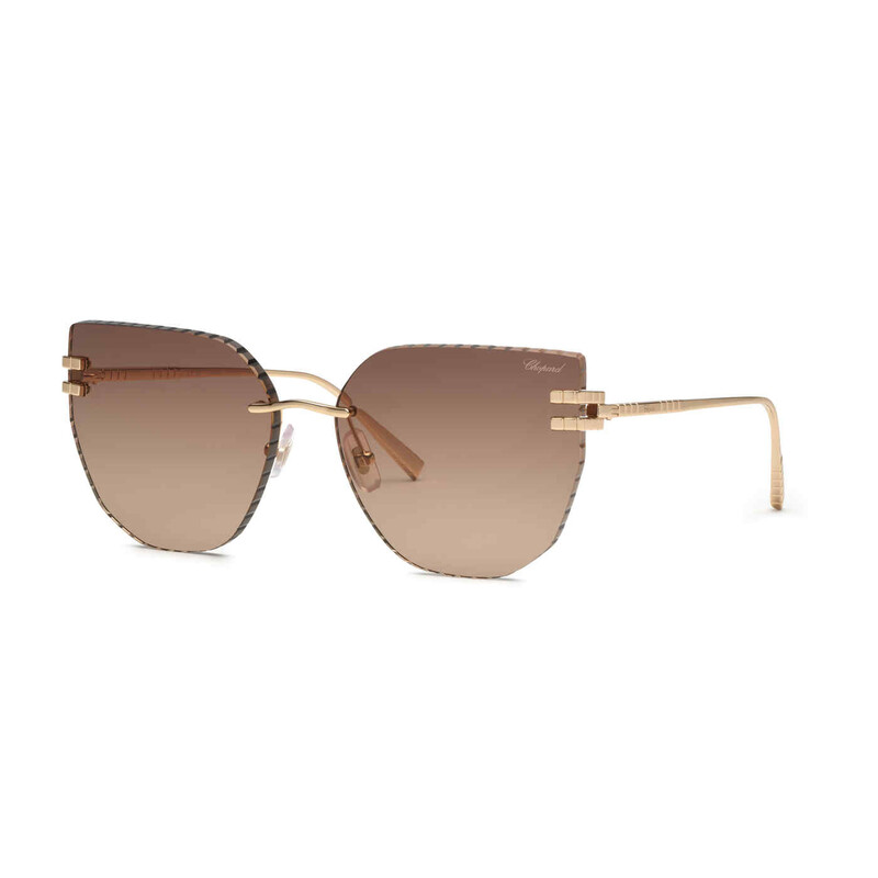 Chopard Rose Gold Metal Cat-Eye Sunglasses with Brown Gradient Lenses Chopard Brown Gradient Cat Eye Ladies Sunglasses SCHG67M  main image 4