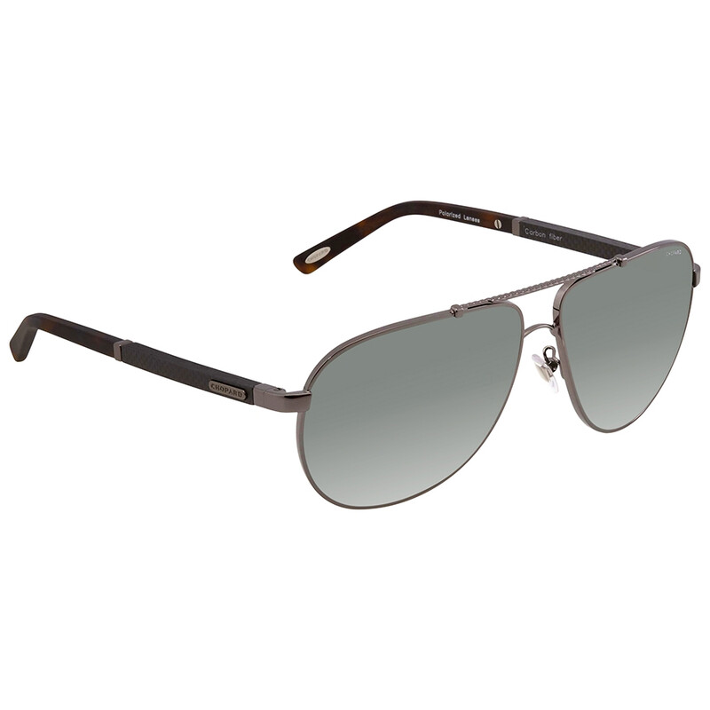 Chopard Unisexy Silver Aviator Sunglasses with Black Lenses Chopard - Classic - SCH C34M-K07P - Sunglasses - Chopard  main image 3