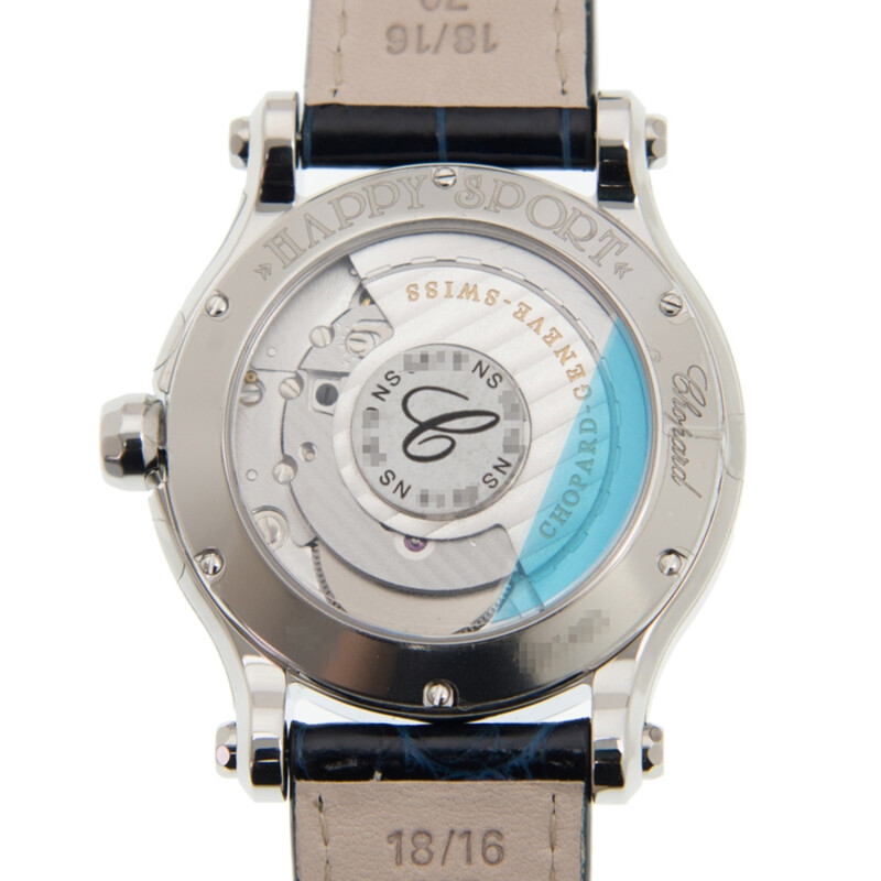 Chopard Happy Sport Automatic Diamond Blue Dial Ladies Watch 278559 ...