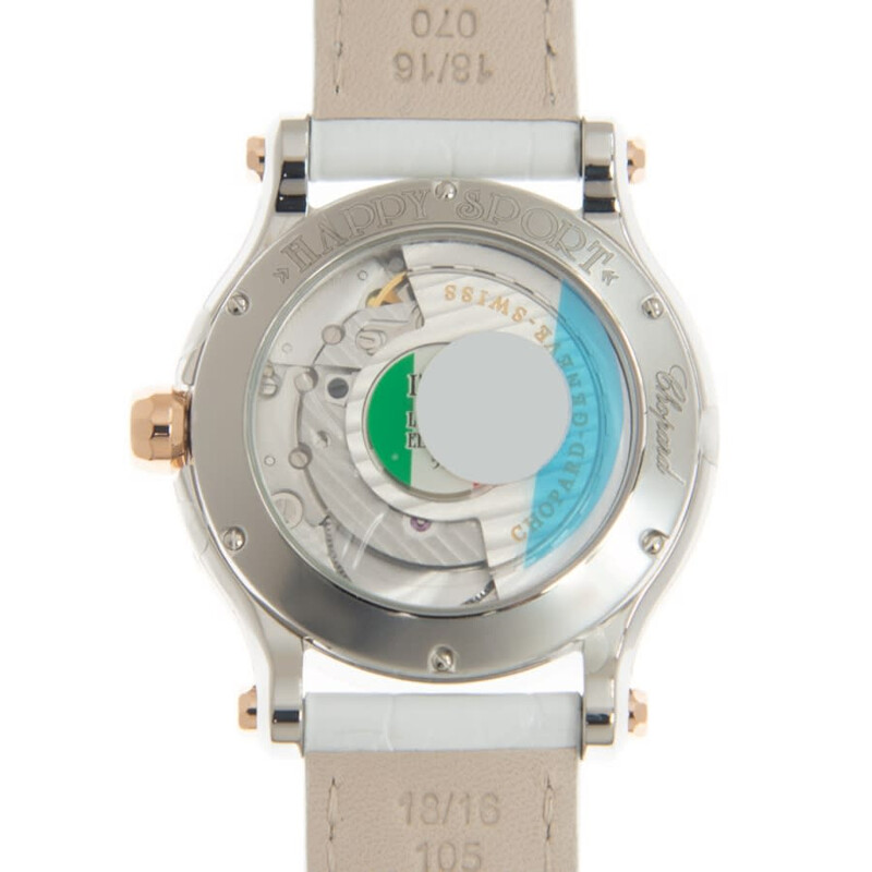 Chopard Happy Sport Automatic Diamond Silver Dial Ladies Watch 278559 ...