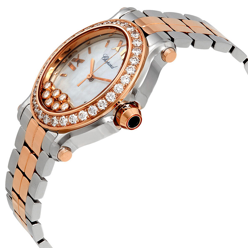 Chopard Happy Sport Oval Diamond 18kt Rose Gold and Stainless