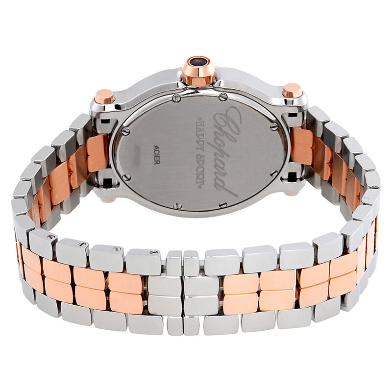 Chopard Happy Sport Oval Diamond 18kt Rose Gold and Stainless
