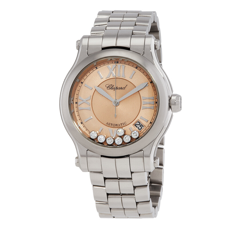 Chopard Happy Sport Pink Dial Ladies Watch 278559-3025 - Watches